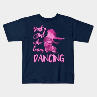 Just a Girl who Loves Dancing Kids T-Shirt